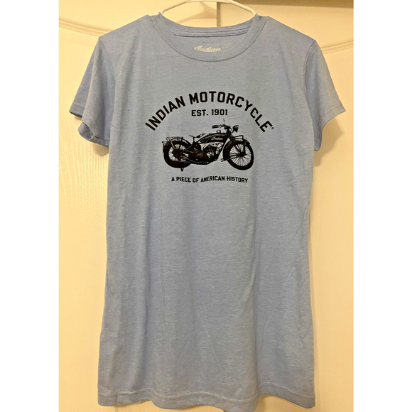 Indian Motorcycle Ladies Riverside County Heather Light Blue M L & XL available - Picture 1 of 3